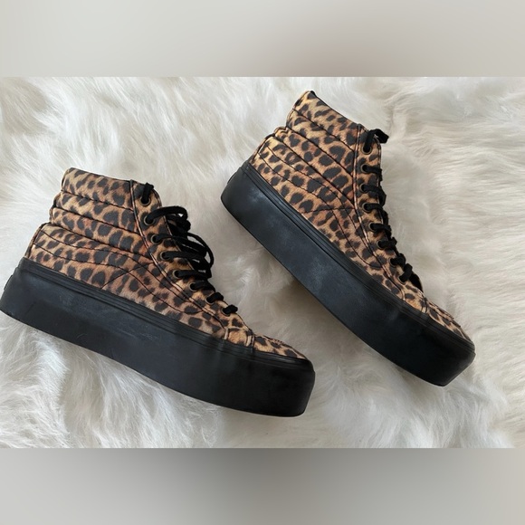 Vans Shoes - Vans Sk8 Hi Leopard Print Platform Sneakers, 7.5
